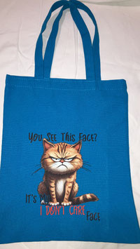 Tasche You see this Face blau