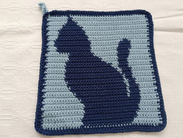 Topflappen hellblau, blau