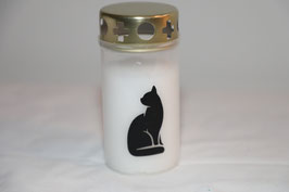 Gedenkkerze 12cm Katze schwarz Sujet 3