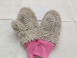 Handschuhe beige, rosa