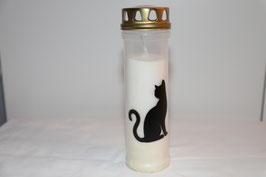 Gedenkkerze 25cm Katze schwarz Sujet 2