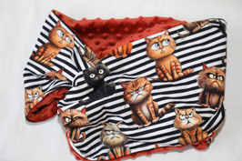 LOOP Grumpy Cat - schwarz-weiss gestreift, braun