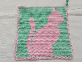 Topflappen rosa, mint