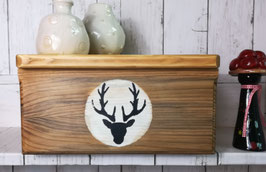 Schubladenbox, Holz, Hirschmotiv, Landhausstil, Handarbeit