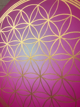 Flower of Life - Gold on Pink