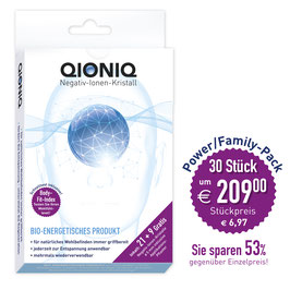 Q-NIK30 - QIONIQ-Negativ-Ionen-Kristalle 21 Stück + 9 GRATIS!