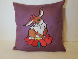 Coussin Lapin Cadre Broderie Grand Format