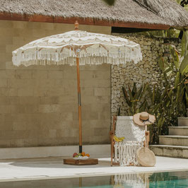 Luxe Boho Bali Parasol  ❤ Creme Goud Bewerkt