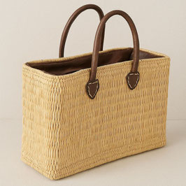 Basic Rieten Tas Faria - Leer afsluitbaar