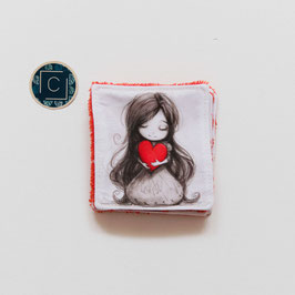 Lingettes "fille cœur"