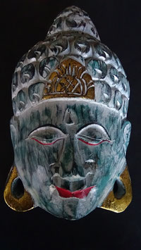 Buddha - Maske Gold / Grün