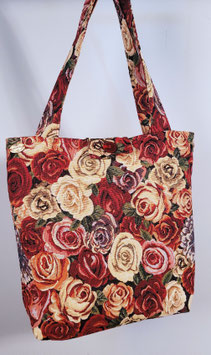 Nieuwe handgemaakte draagtas Rozenperk van stevige gobelin stof