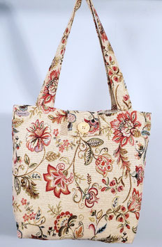 Nieuwe handgemaakte draagtas Bloemen van hoge kwaliteit, stevige gobelin stof