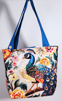 Exclusieve handgemaakte schoudertas/draagtas Trotse Pauw