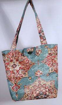 Exclusieve handgemaakte draagtas Pakistan van gobelin stof