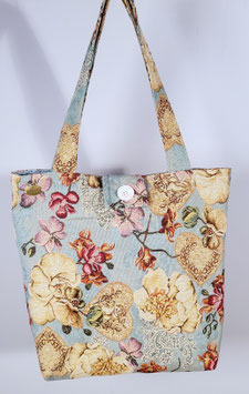 Exclusieve handgemaakte draagtas Japanse bloesem van gobelin stof