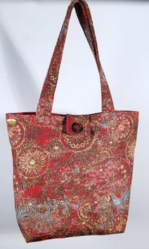 Bijzondere handgemaakte draagtas Kasteelkamer van hoge kwaliteit, stevige gobelin stof