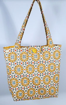 Nieuwe handgemaakte draagtas Gele Zonnetjes van hoge kwaliteit, stevige gobelin stof