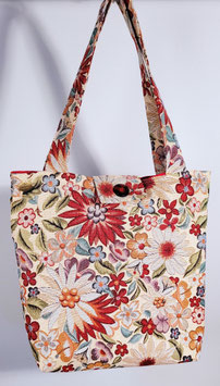 Exclusieve handgemaakte draagtas voorjaar/zomer van gobelin stof