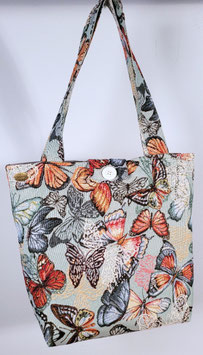 Nieuwe handgemaakte draagtas Vlindertuin van hoge kwaliteit, stevige gobelin stof