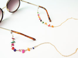 Brillenkette - SPARKLING CRYSTAL - Kette für Sonnenbrille & Lesebrille / Brillenband