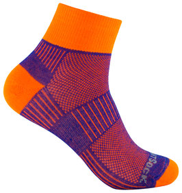 WrightSock Coolmesh II Quarter - Classic - orange/blau