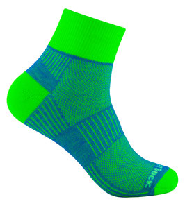 WrightSock Coolmesh II Quarter - Classic - grün/blau