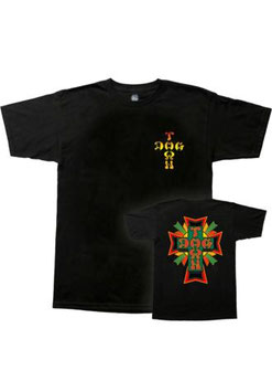 Dogtown Cross Logo Shirt black/red/green