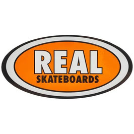 Real Oval Logo  Sticker orange