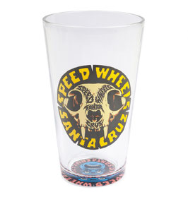 Santa  Cruz Speed Wheels Snake Skull Pint Glass