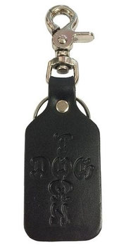 Dogtown Leather Cross Letter Leather  Keychain