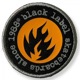 Black Label Circle Flame Patch