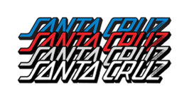 Santa Cruz Strip Sticker white