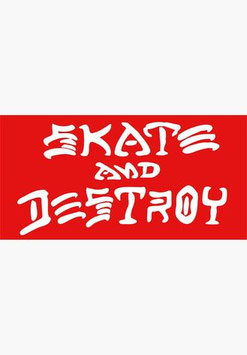 Thrasher Skate and Destroy Sticker red