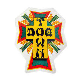 Dogtown Cross Logo Sticker rasta