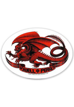 Powell Peralta Oval Dragon Sticker red