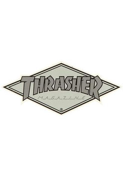 Thrasher Diamond Logo Sticker silver