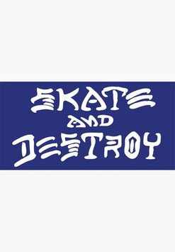 Thrasher Skate and Destroy Sticker blue