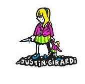 New Deal Giradi Knife Girl Sticker