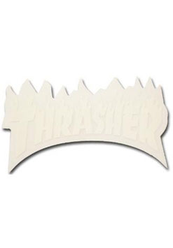 Thrasher Flame Sticker white