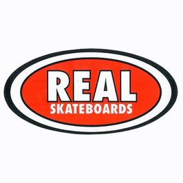 Real Oval Logo  Sticker red