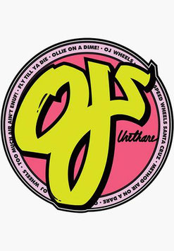 OJ Wheels Sticker pink