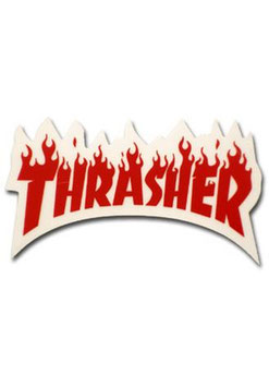 Thrasher Flame Sticker red
