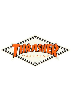 Thrasher Diamond Logo Sticker white