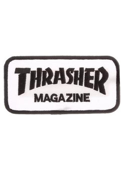 Thrasher Box Logo white Aufnäher