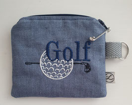 Kleines Golftäschli in blau mit passendem Golfanhänger  VERKAUFT!
