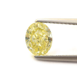 1.16 Carat, Fancy Light Yellow Diamond, Oval, VS1