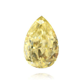 1.02 Carat, Fancy Yellow Diamond, Pear, VS2