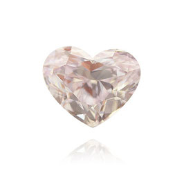 1.00 Carat, Light Pink Diamond, Heart, VS2