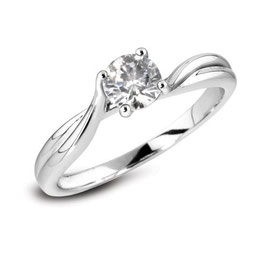 Round four  Claw Twist Engagement Ring